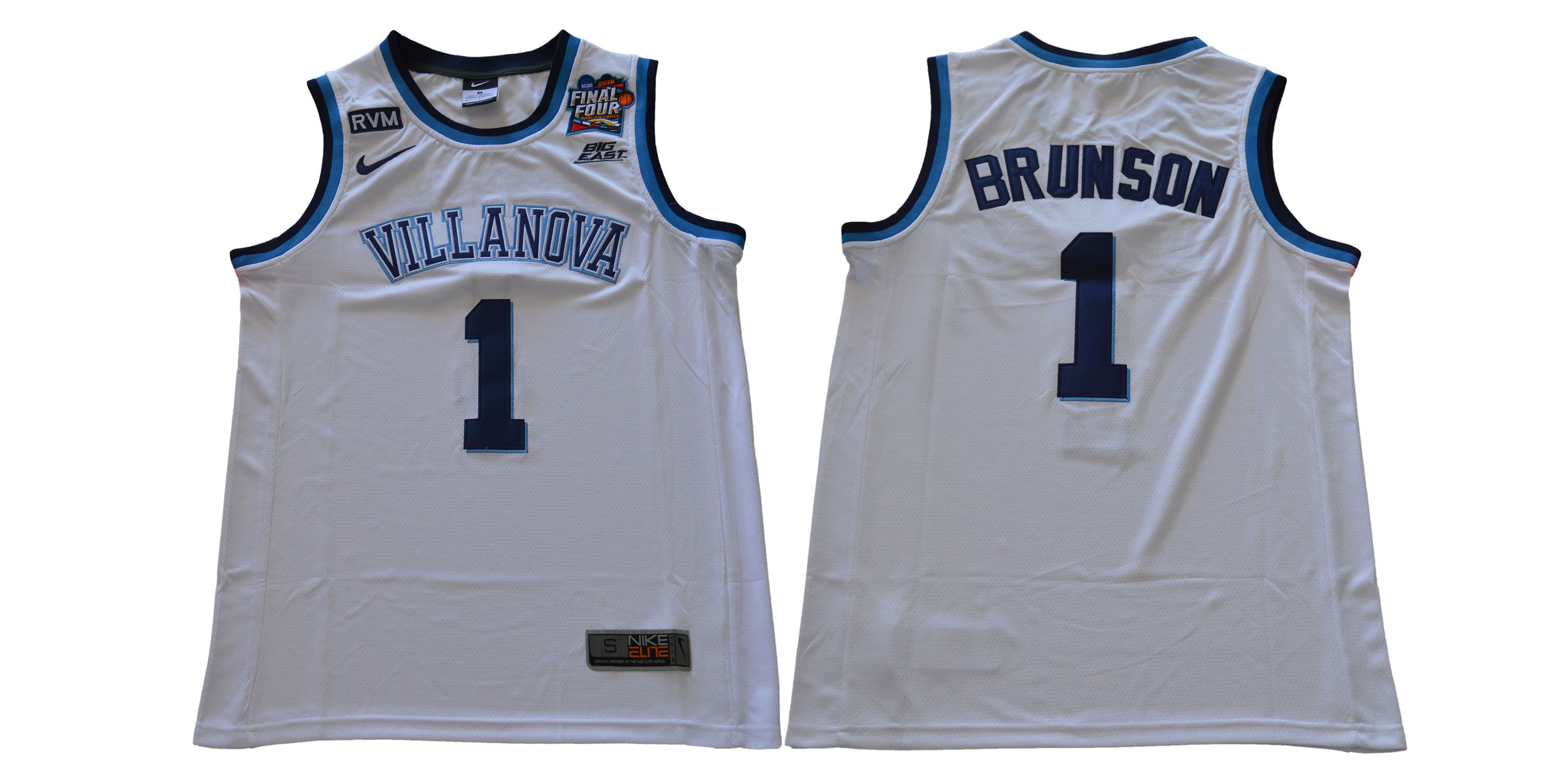 Men Villanova #1 Brunson White Nike NCAA Jerseys->->NCAA Jersey